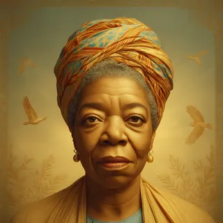 AI-generated portrait of Maya Angelou