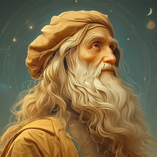 AI-generated portrait of Leonardo da Vinci
